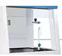 Back Side Air Compensation Back Side Air Compensation, To aviod turbulence in work area 1. UV lamp for sterilization. 2. Motorized front glass window.