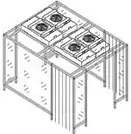 Design Drawing HEPA Filtered Clean Booths 5000*5000*2530mm 4880*4880*2095mm