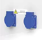 Waterproof Socket Waterproof Socket, 2 waterproof sockets are located in the side panel, for optimum convenience of using small devices inside