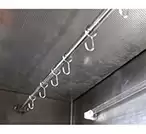 Stainless Steel L.V. Stainless Steel L.V., Bar with 10 hooks Horizontal Laminar Airflow 800*810*(1720~1980)nm 700*500*600mm