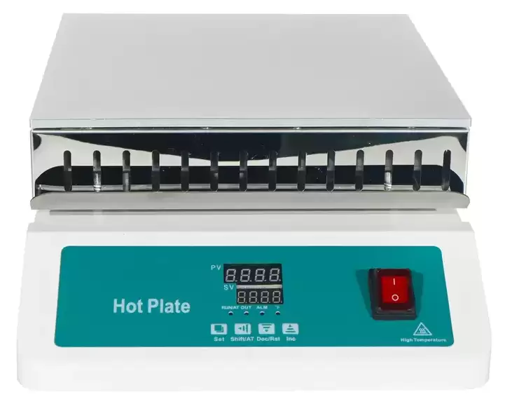 Hotplate 320°C Iron plate welding Hotplate 320°C Iron plate welding, surface spraying