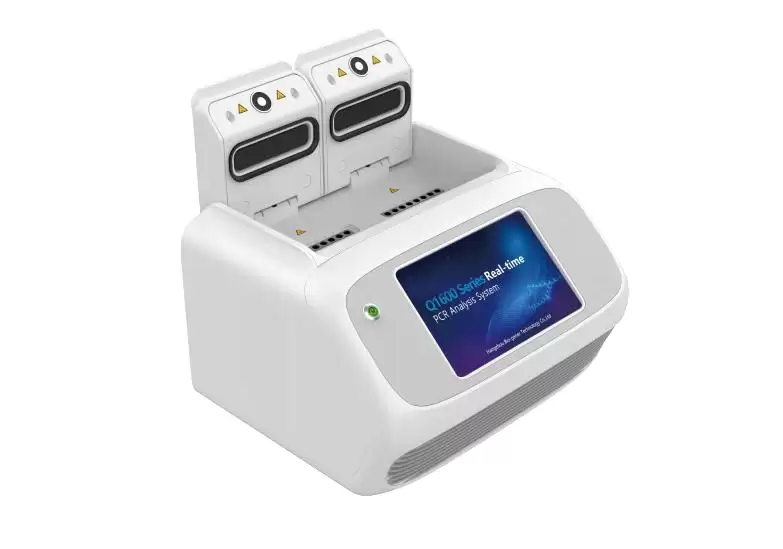 Unique dual block design Unique dual block design, one machine dual use. Real-time Thermal Cycler 16x0.2ml(2x8well, dual block) Clear 0.2 ml PCR tube