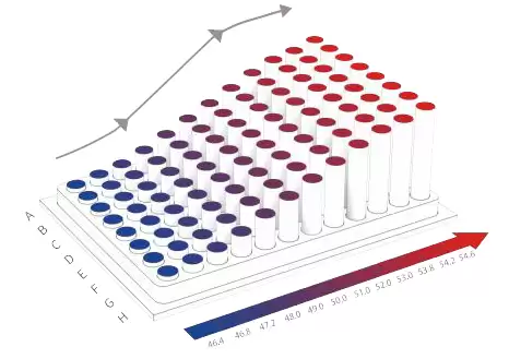 Linear Gradient PCR Thermal Cycler 96x0.2ml 0.2ml tube Linear Gradient PCR Thermal Cycler 96x0.2ml 0.2ml tube, 8 strips, 12 strips, 96 wells plate
