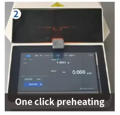 2.One click preheating Moisture Analyzer T7+ 110g 2.One click preheating Moisture Analyzer T7+ 110g