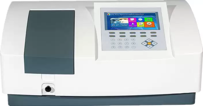 Double Beam UV Visible Spectrophotometer Double Beam Double Beam UV Visible Spectrophotometer Double Beam, Grating 1200 lines/mm 190-1100 nm