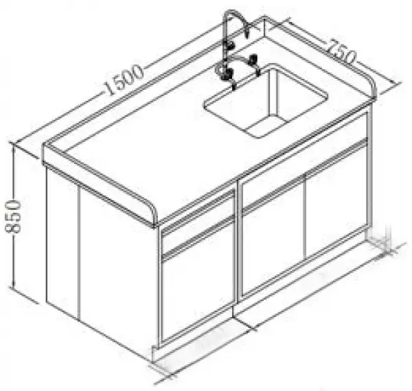 All Steel Bench With Basin