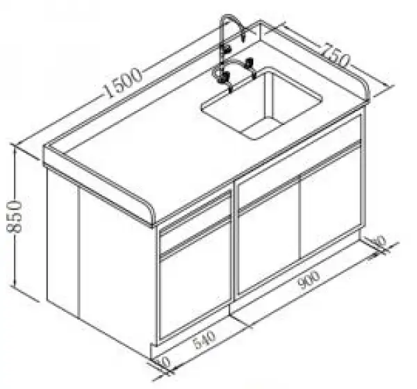 All Steel Bench With Basin