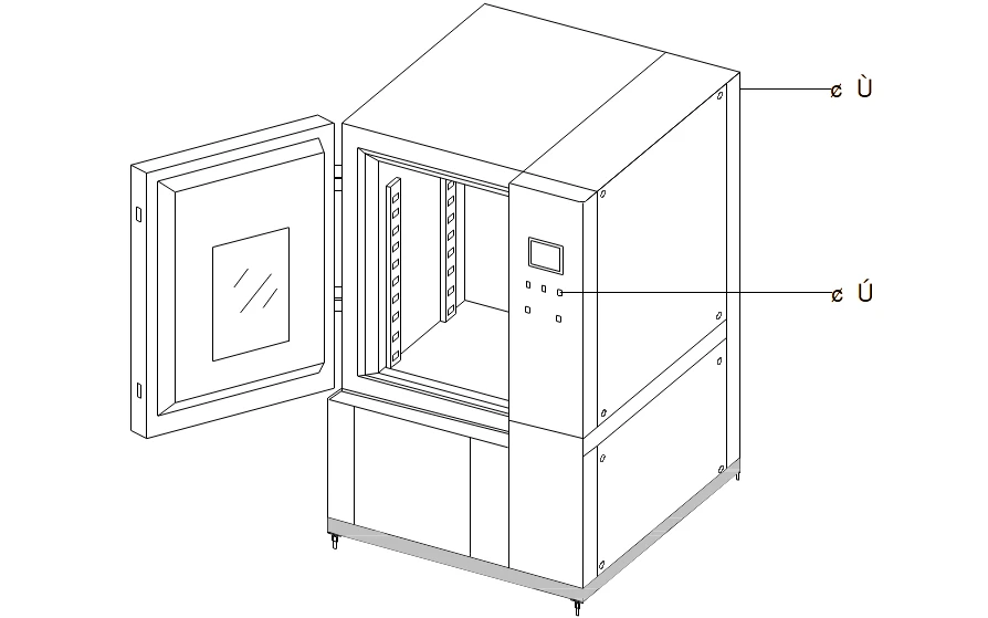 Figure 1, 1. Total power source non- melt silk switch (NFB), 2. Power switch (POWER), 3. This machine attaches the window