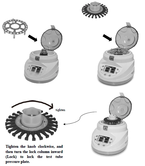 Note: The lock pillar must be pushed to the "LOCK" position., Figure 7 BLHM-1001